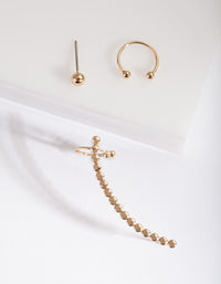 Gold Textured Ear Cuff Pack - link has visual effect only