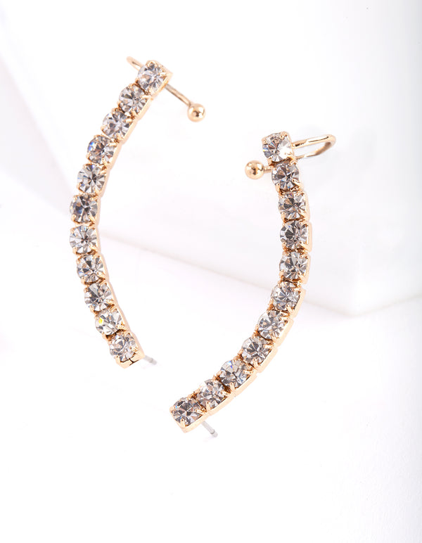 Gold Diamante Ear Cuff