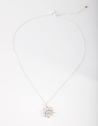 Diamond Simulant Flower Necklace - link has visual effect only