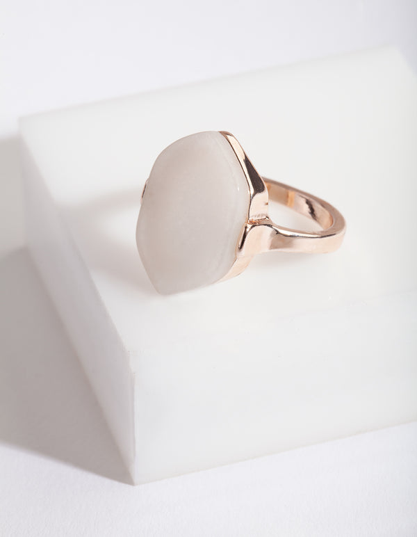 Rose Gold Natural Stone Ring