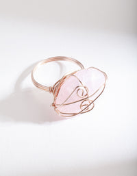 Rose Gold Pink Stone Ring - link has visual effect only