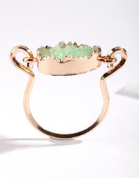 Gold Jade Druzy Ring - link has visual effect only