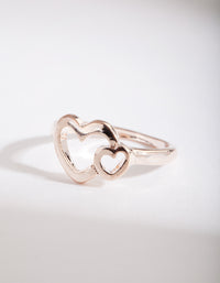 Gold Double Heart Ring - link has visual effect only