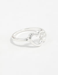 Silver Double Heart Ring - link has visual effect only