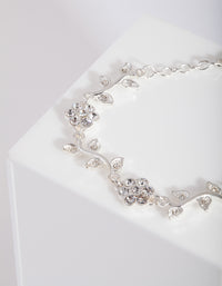 Silver Diamante Flower Bracelet - link has visual effect only