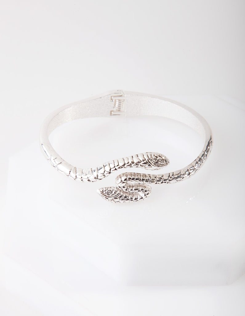 Antique Silver Snake Bangle