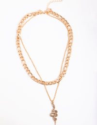 Gold Chain Layer Snake Necklace - link has visual effect only