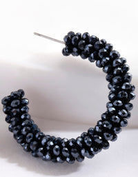 Navy Beaded Hoop - link has visual effect only