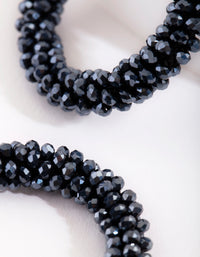 Navy Beaded Hoop - link has visual effect only