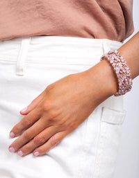 Rose Gold Multi Diamante Stretch Bracelet - link has visual effect only