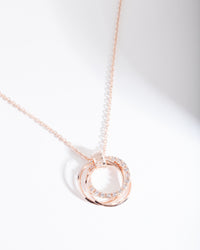 Rose Gold Cubic Zirconia Ring Necklace - link has visual effect only