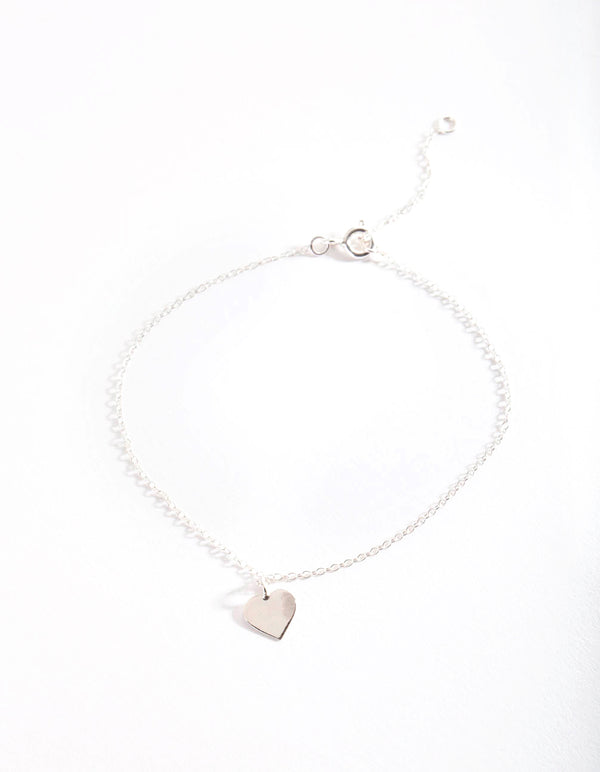 Sterling Silver Heart Charm Bracelet