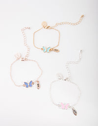 Kids Mixed Metal Butterfly BFF Bracelet Pack - link has visual effect only