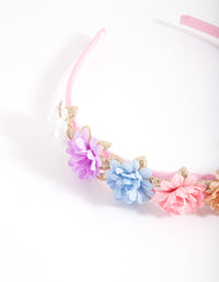 Kids Multi Coloured Flower Headband - link has visual effect only