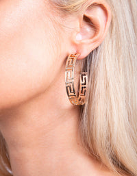 Gold Grecian Hoop Earrings - link has visual effect only