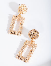 Mini Textured Rectangular Earrings - link has visual effect only