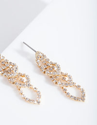 Mini Gold Gradual Loop Cup Chain Earrings - link has visual effect only