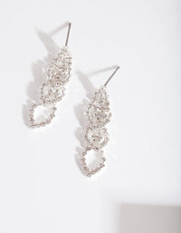 Mini Silver Gradual Loop Cup Chain Earrings - link has visual effect only