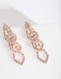 Mini Rose Gold Gradual Loop Cup Chain Earrings - link has visual effect only