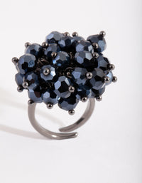 Navy Gem Cluster Ring - link has visual effect only