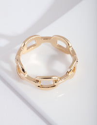 Gold Fine Chain Ring - link has visual effect only