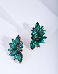 Green Marquise Statement Stud Earrings - link has visual effect only