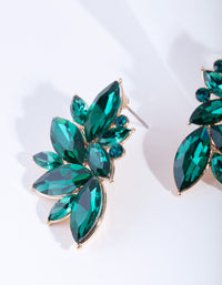 Green Marquise Statement Stud Earrings - link has visual effect only