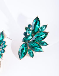 Green Marquise Statement Stud Earrings - link has visual effect only