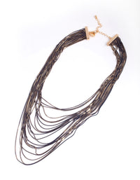 Midnight Gold Chain Layered Necklace - link has visual effect only