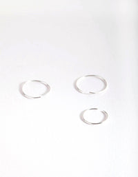 Silver Fine Graduating Nose Ring Pack - link has visual effect only