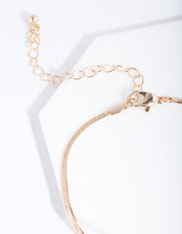 Gold 2mm Snake Chain Anklet - link has visual effect only