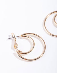 Gold Cresent Cutout Hoop Earrings - link has visual effect only