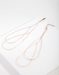 Rose Gold Double Teardrop Earrings - link has visual effect only