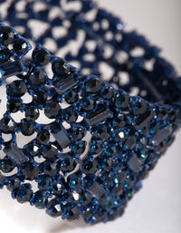 Blue Stone Embellished Stretch Bangle - link has visual effect only