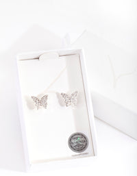 Silver Butterfly Earring - link has visual effect only