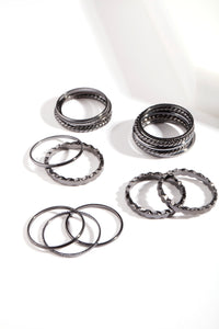 Gunmetal Fine Band Ring 16-Pack - link has visual effect only