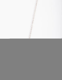 Diamond Simulant Double Row Baguette Necklace - link has visual effect only