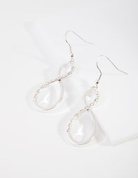 Silver Diamante Infinity Drop Earrings - link has visual effect only