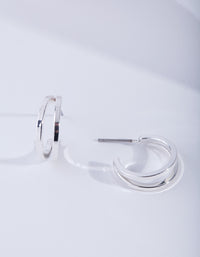 Silver Double Hoop Earrings - link has visual effect only