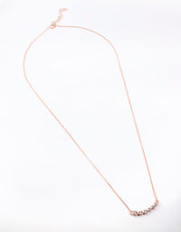 Rose Gold Plated Sterling Silver Cubic Zirconia Smile Necklace - link has visual effect only