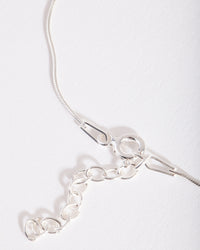 Sterling Silver Fine Snake Chain Bracelet - link has visual effect only