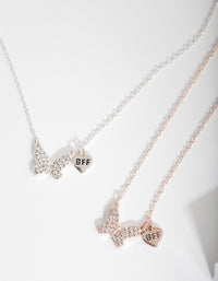 Kids Mixed Metal Butterfly Necklace Pack - link has visual effect only