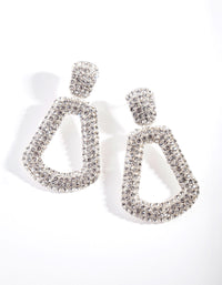 Diamante Mini Doorknocker Earrings - link has visual effect only