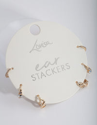 Gold Huggie Hoop Earring Stack Pack - link has visual effect only