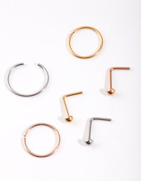 Metallic Dome Nose Stud 6-Pack - link has visual effect only