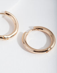 Gold Polished Hoop Earrings - link has visual effect only