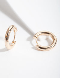 Gold 20mm Small Polished Hoop Earrings - link has visual effect only