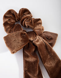 Brown Velvet Scarf Scrunchie - link has visual effect only