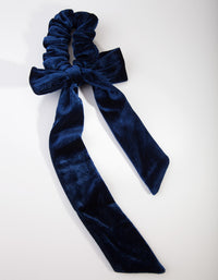 Blue Velvet Scarf Scrunchie - link has visual effect only