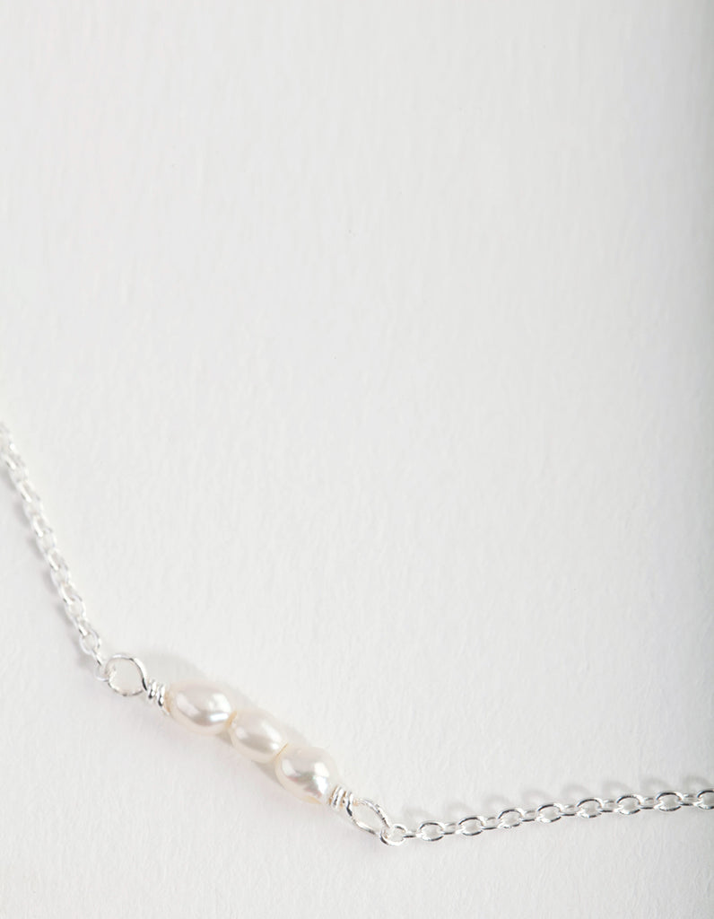 Sterling Silver Mini Pearl Bracelet